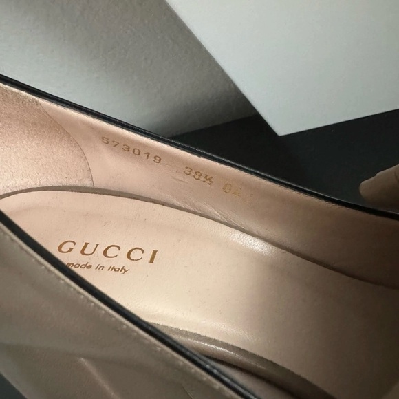 Gucci Tan Leather Women's Platform Heels - Picture 6 of 6